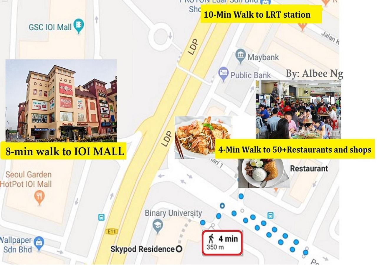 Puchong Skypod Residence, 1-5 Pax Cozy Unit, Walking Distance To Ioi Mall, 10Min Drive To Sunway מראה חיצוני תמונה